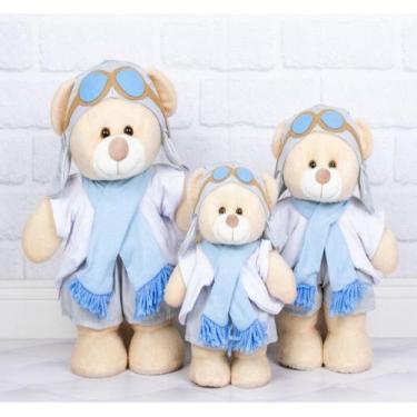 Imagem de Trio de urso aviador classico em pé - para nichos - CKD CONFECÇÕES, Br