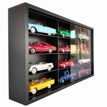 Imagem de Expositor 12 Nichos - Escala 1:24 carrinhos Preto - cod 24006 - MAG AR