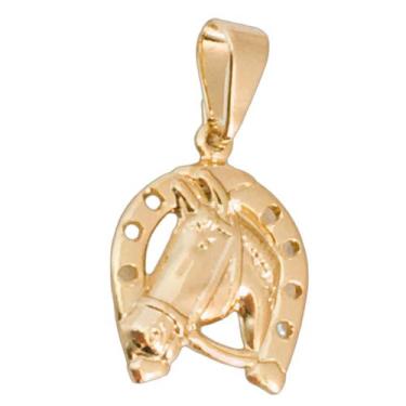 Imagem de Pingente Ferradura Cavalo Country Folheada a Ouro 18k Semijoia + Caixa