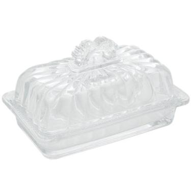 Imagem de Manteigueira em Cristal Ecológico C/ Tampa Imperial 17,5x10,5x10cm Lyo