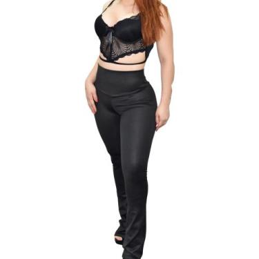 Imagem de Legging Boca De Sino Cintura Alta - Fanáticos Por Cintas, Preto, P, Fe