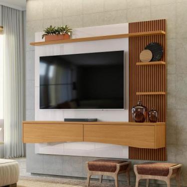Imagem de Painel Para Tv Até 65 Polegadas Europa Off White Perolizado Com Tauari