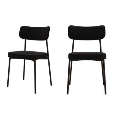 Imagem de 2 Un. Cadeira Fixa Estofada Mynna material sintético - Compace