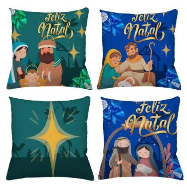Imagem de Kit 4 Capas de Almofadas Natalinas Decoração - Gabi Flor Confecções, N