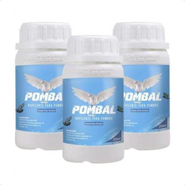 Imagem de 3 Pombal Repelente Para Pombos, Morcegos E Pardal - 250 Ml - Quimiagri