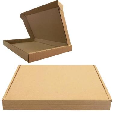 Imagem de 100 Caixas de Papelão Branco Montável 28 x 21 x 03  - RP CAIXAS