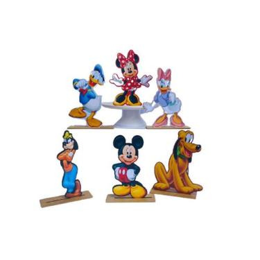 Imagem de Kit Display de Mesa 6 Peças Para Festa Turma do Mickey MDF - Juju Bras