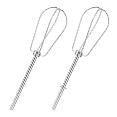 Imagem de Pacote com 2 acessórios para batedeira manual turbo W10490648, batedeiras manuais de aço inoxidável para KitchenAid, peças de batedor elétrico KHM2B AP5644233 PS4082859 acessórios de substituição