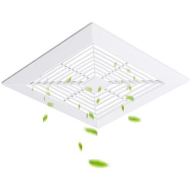 Imagem de Baquler Capa para ventilador de banheiro, grade de ventilador de teto de banheiro com molas de plástico para substituição para ventilação, compatível com os modelos 663 670 671 675 688 689, capa de