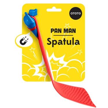 Imagem de Espátulas Pan Man para uso na cozinha da OTOTO – presentes fofos de cozinha, espátula espátula, panqueca fácil e espátula de ovo – espátula de panqueca sem BPA, espátulas de cozinha