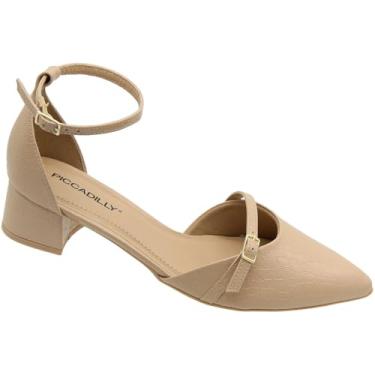 Imagem de Sapato Scarpin Piccadilly Fivela Salto Baixo Grosso Feminino