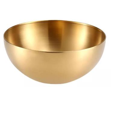 Imagem de Mini Bowl Cumbuca Inox Tigela Luxo Dourada 400 Ml Frigopro