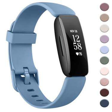 Imagem de AK Pulseira compatível com Fitbit Inspire 2 para mulheres e homens, pulseiras esportivas de substituição ajustáveis para Fitbit Inspire 2 / Ace 3 (azul sênior)