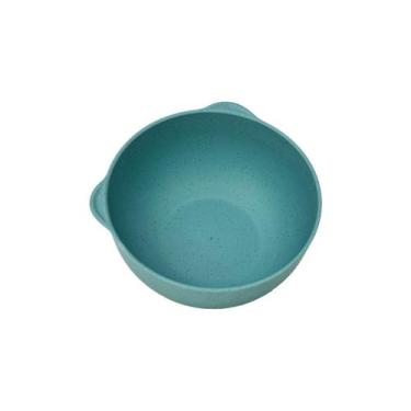 Imagem de Bowl Tigela Pratinho de Bambu Refeição Bebê Urso Azul 650ml - Lyor