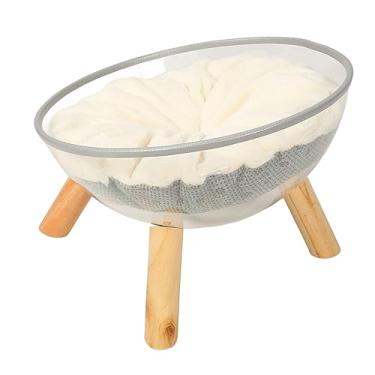 Imagem de Cama de Gato Fofa, Cama de Cachorro para Cães, Cama de Gato de Cápsula Transparente, Estável, Segura, Durável, Elegante, Madeira Elevada, Cama de Gato Transparente Com Almofada,