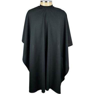 Imagem de Capa de Corte Estampada p/ Barbeiros e Cabeleireiros em Cetim com Zípe