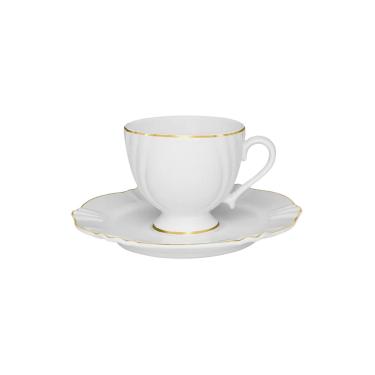 Imagem de Xícara Para Café Com Pires Em Porcelana Soleil 75ml Oxford Victoria