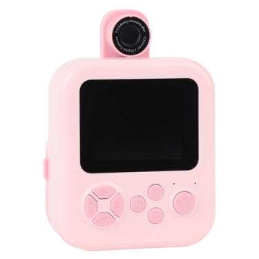 Imagem de Câmera de Impressão Instantânea Com Papel de Impressão, Câmera Digital Selfie 1080P 48MP Com Tela IPS de 2,4 Polegadas, Lente Giratória de 180 Graus, Reprodução de Jogos (PINK)
