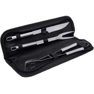 Imagem de Kit Churrasco Linha Premium 3 Peças Aço Inox Profissional - B-Max