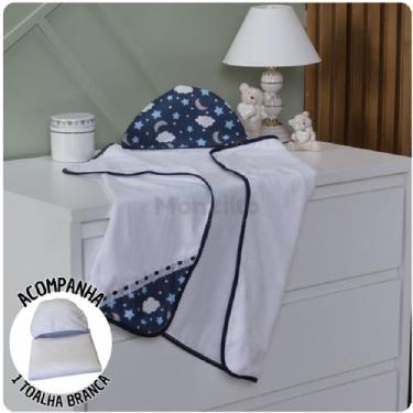 Imagem de KIT 2 Toalhas de Banho Capuz Bebê Estampas - Monzilo Baby Kids, Céu Ma