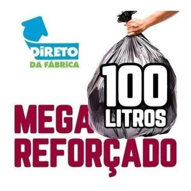 Imagem de Mega Reforçado Saco De Lixo 100 Litros 200 Un Preto - HIGIPACK