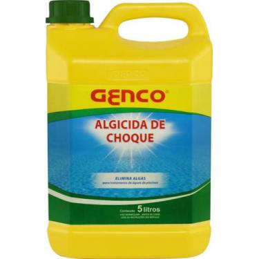 Imagem de Galão Algicida De Choque 5 Litros Genco Limpeza Agua Verde