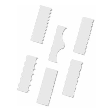 Imagem de Kit 6 Espatula Decorativa De Bolo Profissional 6 Modelos - PlimShop