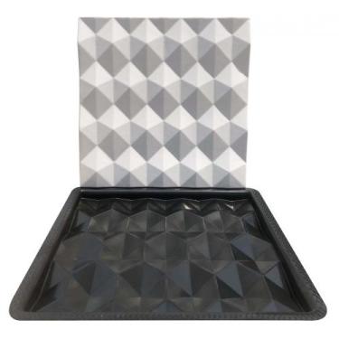 Imagem de Forma Gesso e Cimento ABS Placa 3D - Hexágonos 50x50 - Xmoldes Formas 