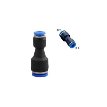 Imagem de Conexão Pneumáticas União Emenda Com Redução 8 X 4 Mm - 4pçs - LAB