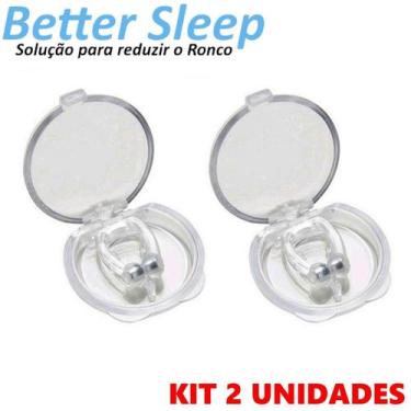 Imagem de Kit 2 Anti Ronco e Apneia Clip Nasal Magnético Terapia do Sono + Estoj