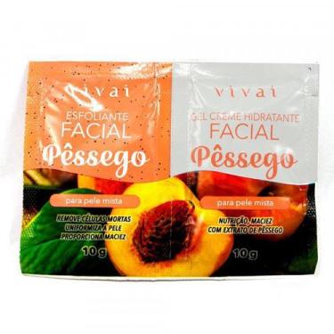 Imagem de Esfoliante + Gel Hidratante Facial Pêssego Vivai