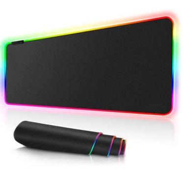 Imagem de Mousepad Gamer Grande Com Led Rgb 11 Efeitos 80x30 Cm - GENZO