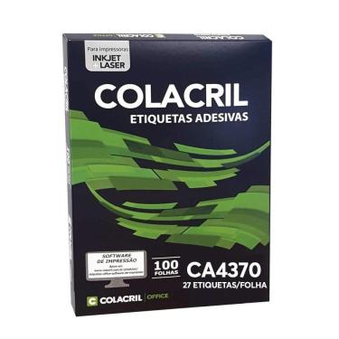 Imagem de Etiqueta Adesiva Colacril Ca4370 70X33Mm Com 2700 Etiquetas