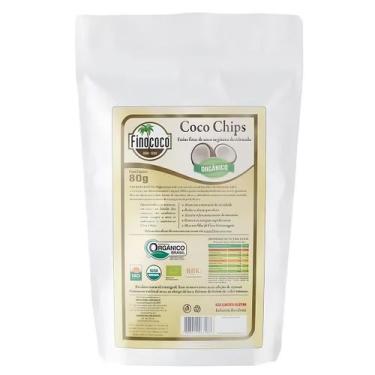 Imagem de Lascas De Coco Chips sem Açúcar Orgânico Certificado 80g - Finococo