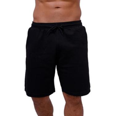Imagem de Bermuda Moletinho Masculina Com Bolso - Preto - Sunset Concept, P, Pre