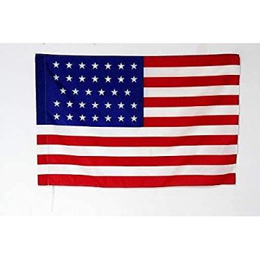 Imagem de Bandeira dos Estados Unidos 1861-1863 34 estrelas 2' x 3' para um mastro - EUA - bandeiras históricas americanas 60 x 90 cm - Banner 2 x 3 pés com furo - Drapeau Etats-Unis 1861-1863 34 étoiles AZ