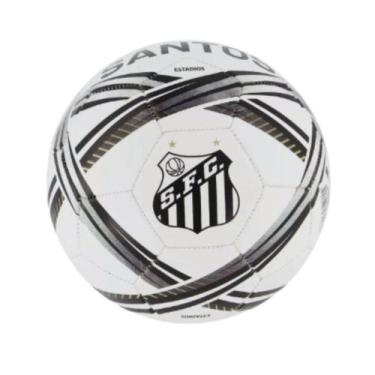 Imagem de Bola do Santos Futebol Campo Oficial 5 Licenciada Costurada, Branco