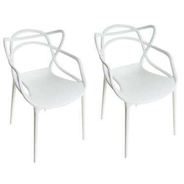 Imagem de Kit com 2 Cadeiras Aviv Estrutura em Polipropileno Fratini, Branco