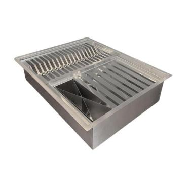 Imagem de Calha Gourmet Escorredor Inox Tamanho 40x50 Cm Ecosul - Ecosul Metais