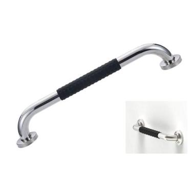 Imagem de Barra de Apoio 30cm Inox Suporte Antiderrapante Banheiro Box Idoso Def