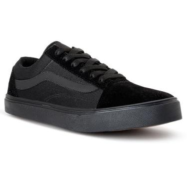Imagem de Tenis Old Casual Adulto Skool Camurça Zero Grama Envio Rápido, Preto, 
