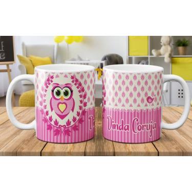 Imagem de Caneca de cerâmica Dinda coruja 325 ml  - INNOVARI