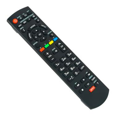 Imagem de Controle remoto de substituição N2QAYB000828 compatível com Panasonic TV TC-L50E60 TC-L42E60 TC-L58E60 TC-L65E60 TC-L42EW60 TC-50LE64 TC-58LE64 TC-50AS530U TC-500U AS630U TC-39AS530U TC-40AS520U