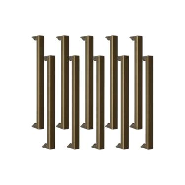 Imagem de Puxador Slim Gaveta Armario Movel Alumínio 16cm Round 10 Uni (Bronze Fosco)