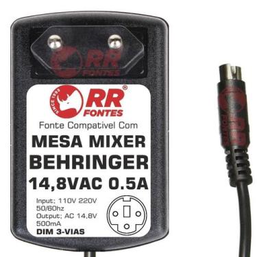 Imagem de Fonte 14,8Vac Para Mesa De Som Mixer Behringer Xenyx Qx1202 - Rrfontes