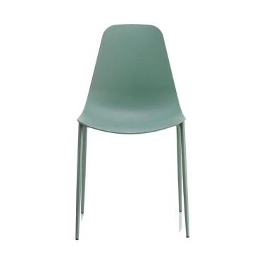 Imagem de Cadeira Miami Com Assento Em Polipropileno E Base Em Madeira Fratini Verde Aloe