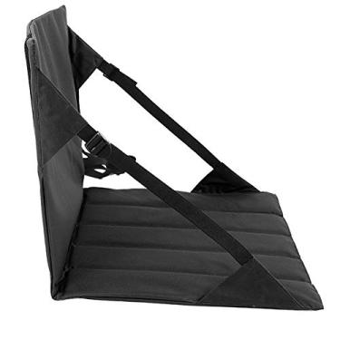 Imagem de Esteiras de Acampamento Camas Almofada Cadeiras Almofada Estádio para Exterior para Praia Dobrável Portátil (Preto)