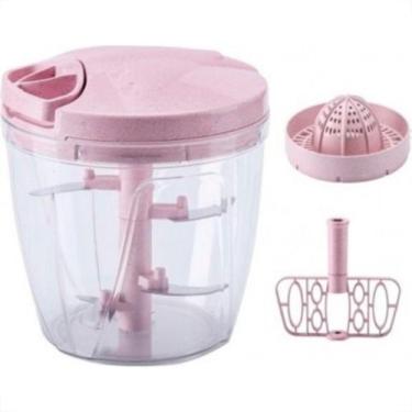 Imagem de Processador De Alimentos Manual Globalmix Magic Mixer 3X1 Rosa Gh405