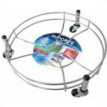 Imagem de Suporte Para Botijao De Gas Duler Cromado Com Rodizio - MS