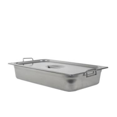 Imagem de Cuba Gastronômica de Inox GN 1/1 de 100 mm com Alças e Tampa FrigoPro